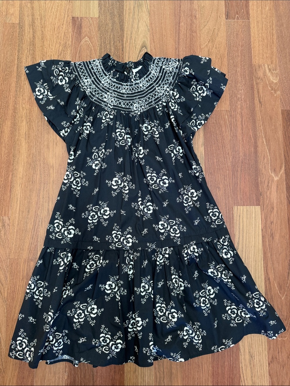 Sea New York Black and White Floral Mini Dress